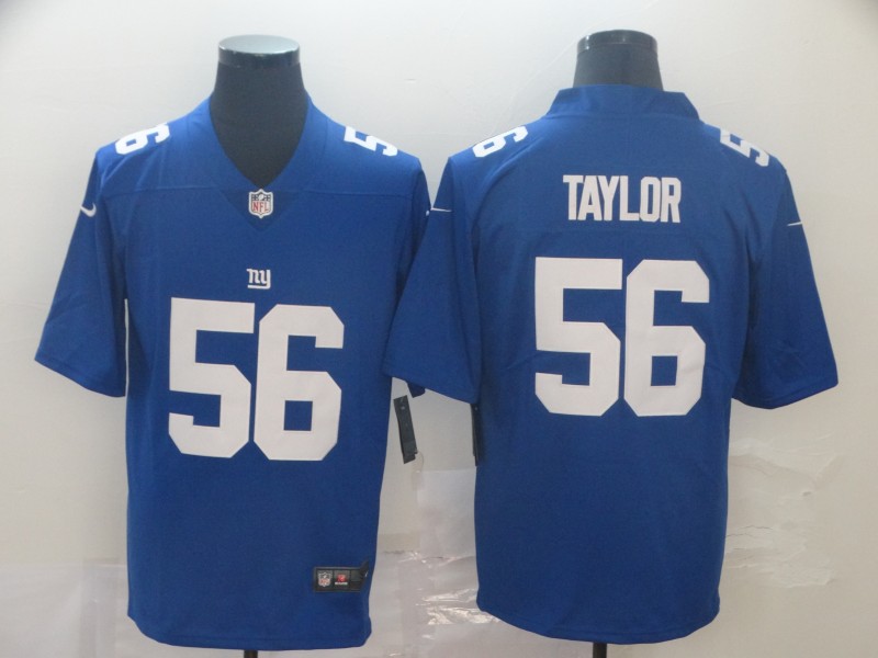 Men's New York Giants Lawrence Taylor #56 Blue Jersey